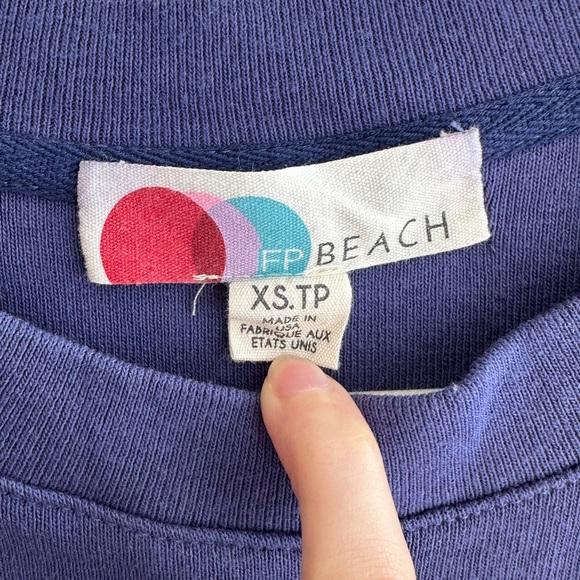 FP Beach by Free People Matching Sweatshirt & Sweatpants Set, Dark Blue, Size XS - Picture 6 of 16